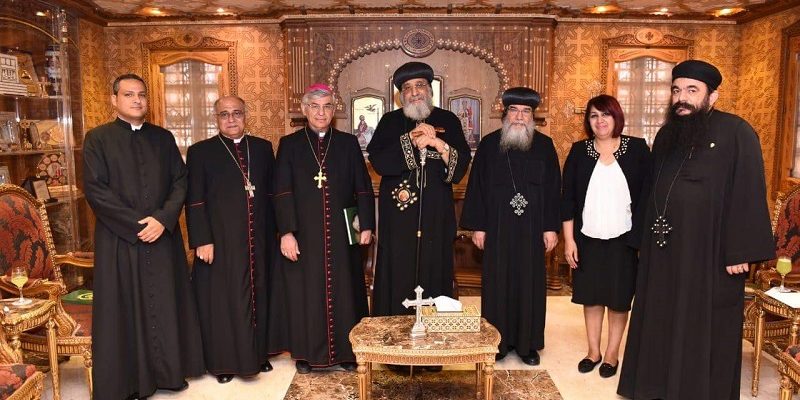 Le Pape Tawadros reçoit le chef de l’Eglise chaldéenne catholique d’Egypte
